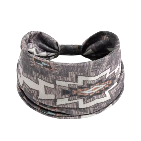Tribal Gypsy Bohemian Yoga Headband Sporty Hair Accessories Wide Band - Picture 1 of 2